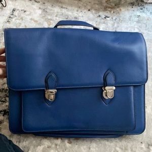 Levenger leather bag with silver hardware, new with dustbag